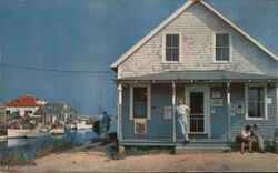 Village and Post Office of Menemsha on Martha's Vineyard Postcard
