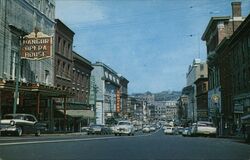 Bangor ME Main Street East Business District Chrome Postcard Postcard