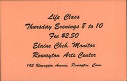 Life Class Advertisement Postcard