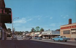 Looking West Along Ann Arbor Trail From Main Street in Downtown Postcard