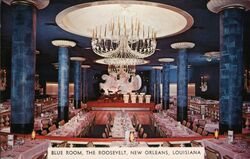 The Roosevelt Hotel - The Blue Room Postcard