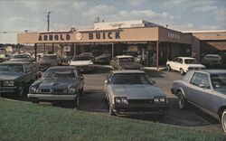 Arnold Buck Car Buick Lot Postcard