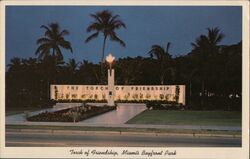 Torch of Friendship Miami's Bayfront Park Postcard