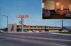 Civic Center Lodge Postcard