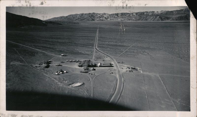 Aerial View of Stove Pipe wells Hotel Death Valley National Park California