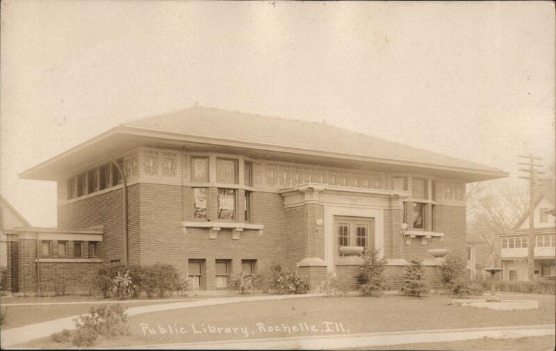 Exterior View of the Public Library Rochelle Illinois
