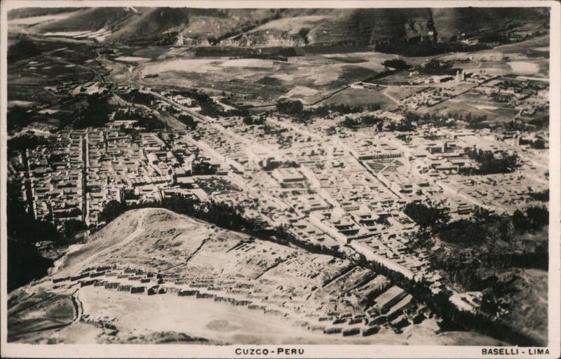 Aerial View of Town Cuzco Peru