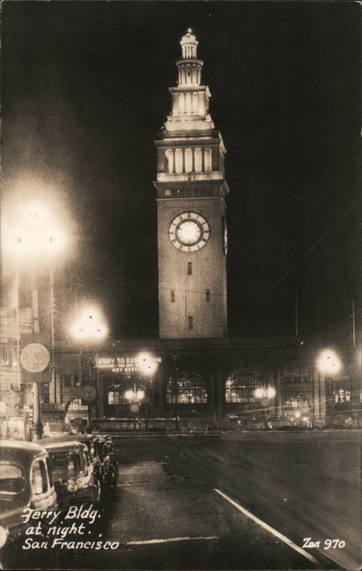 Ferry Building at Night San Francisco California
