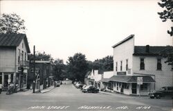Main Street Nashville, Ind Postcard
