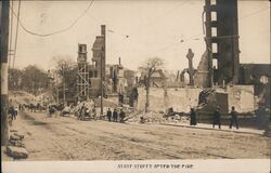 State Street After the Fire Postcard