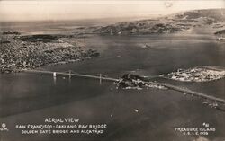 Aerial View of san Francisco-Oakland Bay Bridge Postcard