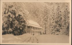 Sentinal Hotel in Snow Postcard
