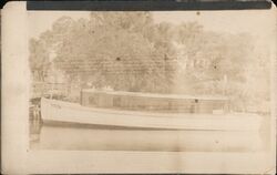 River or Canal Boat Postcard