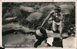 Rebecca at the Well. Postcard