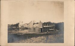 Barn Repair after tornado Postcard
