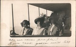 People in Train Going up Mount Tamalpias Postcard