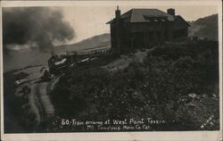 Train Arriving at West Point Tavern Mount Tamalpias Postcard