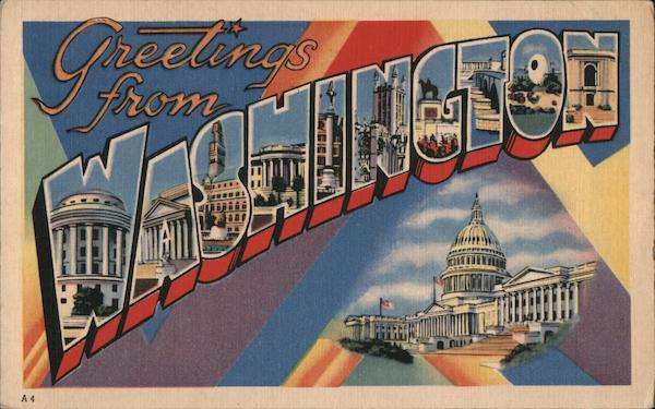 Greetings from Washington District of Columbia Washington DC