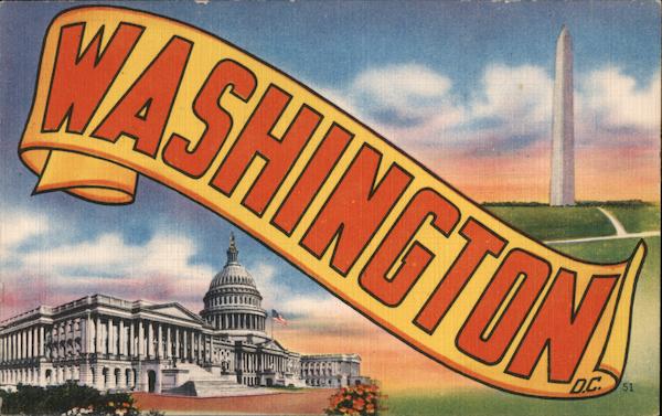 Greetings from Washington District of Columbia Washington DC