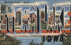Greetings from Storm Lake Postcard