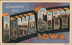 Greetings from Iowa City Postcard Postcard Postcard