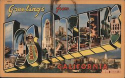 Greetings from Los Angeles California Postcard Postcard Postcard