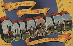 Greetings from Colorado Postcard