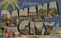 Greetings from Panama City Florida Postcard Postcard Postcard