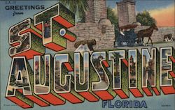 Greetings from St. Augustine Florida Postcard Postcard Postcard