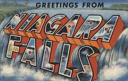 Greetings from Niagara Falls Postcard