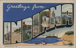 Greetings from Indiana Postcard