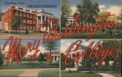 Greetings from Mary Washington College Postcard