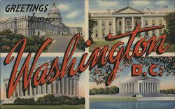 Greetings from Washington Postcard