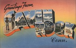 Greetings from Savin Rock Connecticut Postcard Postcard Postcard