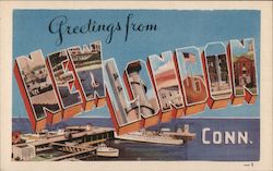 Greetings from New London Postcard