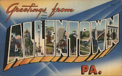 Greetings from Allentown Postcard