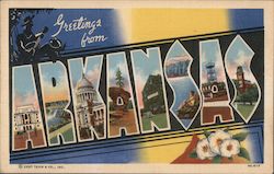 Greetings from Arkansas Postcard Postcard Postcard