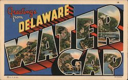 Greetings from Delaware Water Gap Pennsylvania Postcard Postcard Postcard