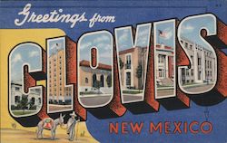 Greetings from Clovis New Mexico Postcard Postcard Postcard