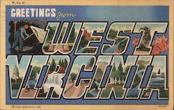 Greetings from West Virginia Postcard