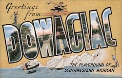 Greetings from Dowagiac Postcard