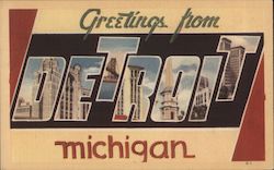 Greetings from Detroit Postcard