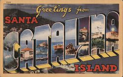 Greetings from Santa Catalina Island California Postcard Postcard Postcard