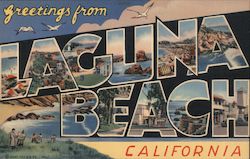 Greetings from Laguna Beach California Postcard Postcard Postcard