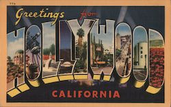 Greetings from Hollywood Postcard