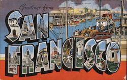 Greetings from San Francisco California Postcard Postcard Postcard