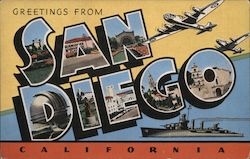 Greetings from San Diego Postcard