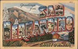 Greetings from San Bernardino Postcard