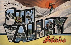 Greetings from Sun Valley Idaho Postcard Postcard Postcard
