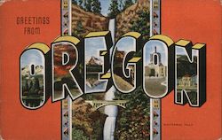 Greetings from Oregon Postcard Postcard Postcard